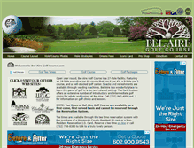 Tablet Screenshot of belairegolfcourse.com